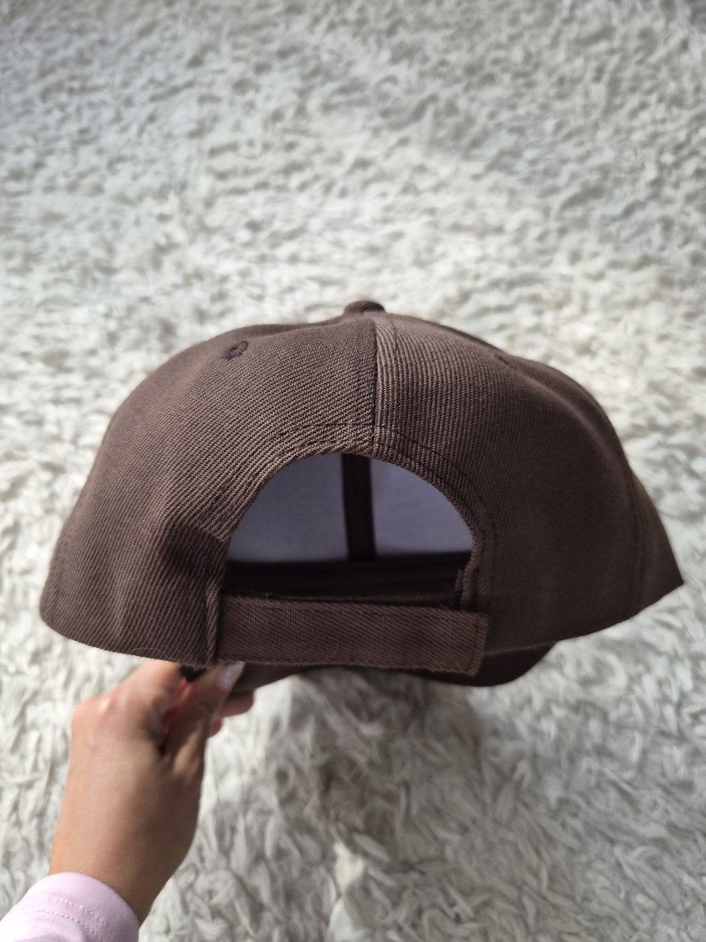 Minimalist Chocolate Brown Blank Baseball Cap Hat - Picture 6 of 11
